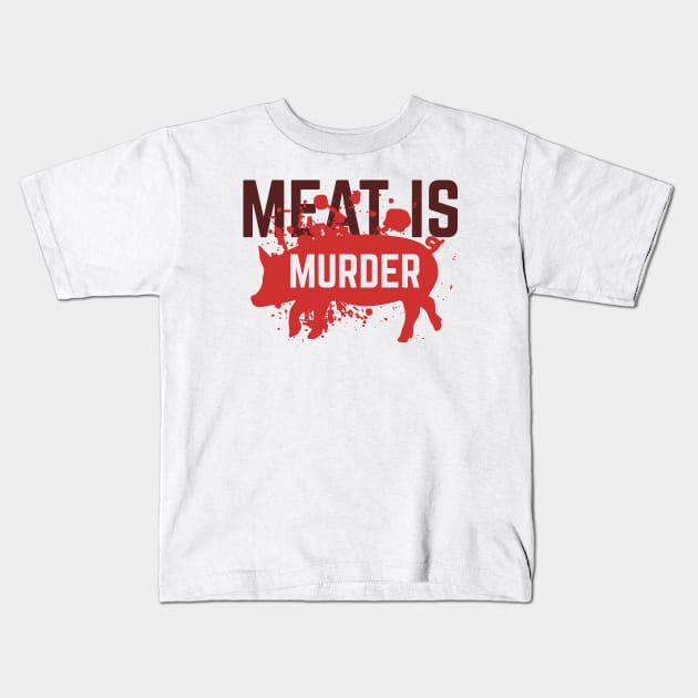 Meat is murder Kids T-Shirt by Akman